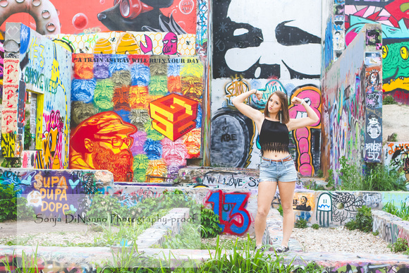 "Austin- Senior- Portraits"- Graffiti Wall