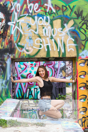 Austin- Senior- Portraits- Graffiti Wall